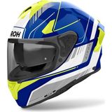 Aıroh Spark 2 Chrono Blue Yellow Gloss Kask - XL - Mavi - Sarı
