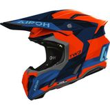 Airoh Twist 3 Fancy Turuncu Mavi Parlak Motosiklet Kaskı - 2XL