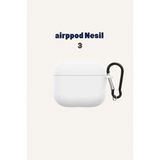 Airpod 3 Nesil Uyumlu Kılıf Silikon Kapak Arka Koruma Kabı Koruyucu Kılıf - Beyaz - Nesil 3
