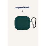 Airpod 3 Nesil Uyumlu Kılıf Silikon Kapak Arka Koruma Kabı Koruyucu Kılıf - Haki - Nesil 3