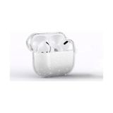 Airpods 3. Nesil Uyumlu Zore Allstar Airbag 32 Parlayan Simli Saydam Renkli Kılıf - Şeffaf