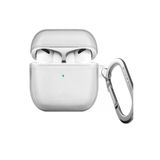 Airpods 4 (4.Nesil) Uyumlu Kılıf Glase Serisi Cristal Net Görünüm Kablosuz Şarj Destekli Kancalı Crystal Clear
