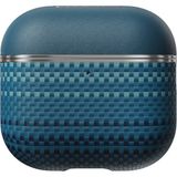 Airpods 4 Karbon Kılıf Aramid Fiber Pitaka Tactile Woven Sunset-Moonrise Serisi Sunset Kapak Mavi