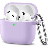 Airpods 4 Kılıf Silikon Kulaklık Koruyucu Yumuşak Kılıf - Lila