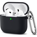 Airpods 4 Kılıf Silikon Kulaklık Koruyucu Yumuşak Kılıf - Siyah