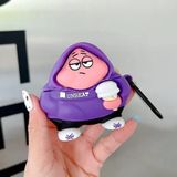 Airpods 4.Nesil Uyumlu Kılıf Sevimli Figürlü Silikon Kılıf (Mor, airpods 4 Nesil)