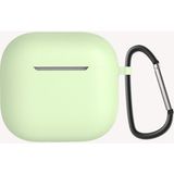 Airpods 4 Uyumlu Aden Standart Silikon Kılıf-Açık Yeşil