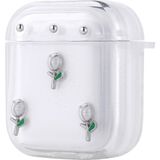 Airpods Kılıf Şeffaf Simli Lale Fibür Darbe Emici Airbag Kapak