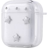 Airpods Kılıf Şeffaf Simli Yıldız Fibür Darbe Emici Airbag Kapak