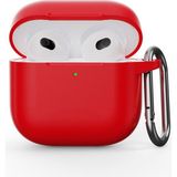 Airpods Nesil 4 Uyumlu Kılıf Silikon Kapak Arka Koruma Kabı Koruyucu Kılıf - Kırmızı - Airpod Nesil 4