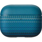 Airpods Pro 3 Uyumlu Karbon Kılıf Aramid Fiber Pitaka Tactile Woven Sunset-Moonrise Serisi Kapak Mavi