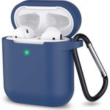 AirPods Silikon Kılıf Yumuşak 360 1 ve 2 Nesil Koyu Mavi