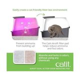 Airsift Çift Etkili Hava Temizleme Pedi, 6'lı Paket - Çöp Kutusu Kokularını Körfezde Tutmak Için Iki Ortam Filtresi - Option-1 - (ClearEyelets)Black-RadiantOrchid