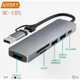 Airsky Hc13fl 5 İn 1 Usb Type-C 2 İn 1 Çevirici