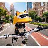 Airstorr Gidon ve Ayna Montajlı Kedili Köpekli Şapkalı Bisiklet Motosiklet Scooter Telefon Tutucuları AL4580-90/K360/XY-093 - GİDON-MONTAJ-XY093