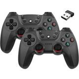 Airstorr Joystick Gamepad Çiftli Tv Pc Uyumlu 2.4g Gamepad Double Joystick Doungle Siyah Oyun Konsolu