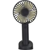 Airstorr Taşınabilir Mini USB Fan Telefon Standlı El Fanı 3 Kademeli Üfleyici Mini Vantilatör Soğutucu - Siyah