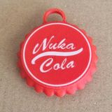 Airtag Için Fallout Nuka Cola Temalı Kılıf Anahtarlık - Kırmızı - Beyaz