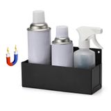 AIRTOON Manyetik Aerosol Sprey Kutu Tutucu, Manyetik Şişe Tutucu, Garaj, Çalışma Alanı ve Ev için Güçlü Manyetik Alet Kutusu Tutucu Raf Düzenleyici, Siyah, 8,3 inç x 3 inç