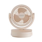 Airx USB Masaüstü Fan - 7 İnç Sessiz Mini Vantilatör, 90 Derece Ayarlanabilir Açılı 3 Kademeli Güçlü Hava Sirkülasyonlu Kablolu Masa Fanı (Krem)