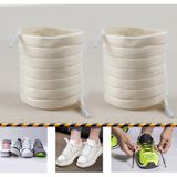 Airyfoot 120 cm Ütülü Spor Ayakkabı Bağcığı Krem Renkli Tüm Spor Ayakkabılarla Uyumlu