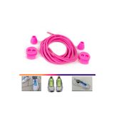 AiryFooT Akıllı Bağcık, Pratik Lastikli Ayakkabı Bağcığı 100 Cm ( Fuşya )