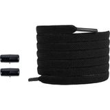 Airyfoot Elastik Vidalı Bağcık Spor Ayakkabı Bağcığı Pratik Bağcık ( 100 cm ) 1 Çift - Siyah