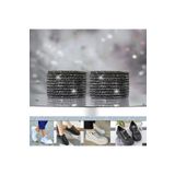 AiryFooT Kristal Taşlı Parlak Taşlı Ayakkabı Bağcığı 100 Cm 1 Çift Uçsuz Model ( Füme )