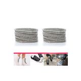 AiryFooT Kristal Taşlı Parlak Taşlı Bot Ve Ayakkabı Bağcığı Uçsuz 120 Cm 1 Çift ( Gümüş )