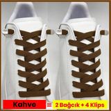 Airyfoot Pratik Kilitli Elastik Ayakkabı Bağcığı 100 cm ( 1 Çift ) - Kahverengi