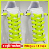 Airyfoot Pratik Kilitli Elastik Ayakkabı Bağcığı 100 cm ( 1 Çift ) - Yeşil