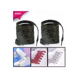 AiryFooT Siyah 120 Cm Gold Simli Yassı Bağcık, Bot, Spor, Converse, Günlük Ayakkabı Bağcığı