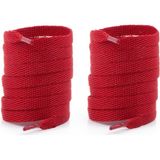 Airyfoot Spor Ayakkabı Bağcığı 120 cm Yassı Örgü Bağcık Bot Spor Bağcık 1 Çift ( Kırmızı )