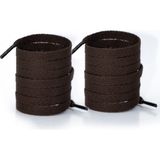 Airyfoot Spor Ayakkabı Bağcığı 120 cm Yassı Örgü Bağcık Bot Spor Bağcık 1 Çift ( Koyu Kahve ) - Koyu Kahverengi