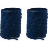 Airyfoot Spor Ayakkabı Bağcığı 120 cm Yassı Örgü Bağcık Bot Spor Bağcık 1 Çift ( Lacivert )