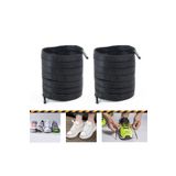 Airyfoot Ütülü Spor Ayakkabı Bağcığı Nike , Snekears , Adidas, Converse Ayakkabı Bağcığı 120 cm - Siyah