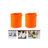 Airyfoot Ütülü Spor Ayakkabı Bağcığı Nike , Snekears , Adidas, Converse Ayakkabı Bağcığı 120 cm - Turuncu