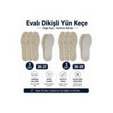 AiryFooT Yün Eva Tabanlı Dikişli Kışlık Ayakkabı ve Bot Tabanlığı 6 Çift Kadın Boy