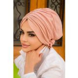 Aişe tesettür Abiye Hazır Türban Bone - -somon 60300
