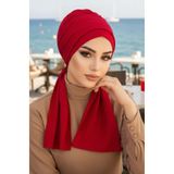 Aişe tesettür Açık Bordo Atkılı Bone