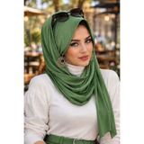 Aişe tesettür Bahar Yeşili Şapkalı Şal