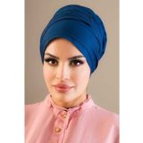 Aişe tesettür Battal Boy Kaymaz Bone-açık Lacivert 40500