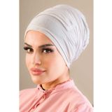 Aişe tesettür Battal Boy Kaymaz Bone-gri 40500