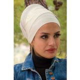 Aişe tesettür Battal Boy Kaymaz Bone-kırık Beyaz 40500
