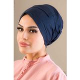 Aişe tesettür Battal Boy Kaymaz Bone-lacivert 40500