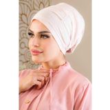Aişe tesettür Battal Boy Kaymaz Bone-pudra 40500
