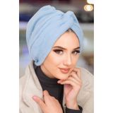 Aişe tesettür Bebe Mavi Kışlık Hazır Burgu Bone
