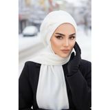 Aişe tesettür Beyaz Fitilli Fiyonklu Tesettür Bere Beyaz Fitilli Fiyonklu