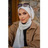 Aişe tesettür Beyaz Fitilli Tesettür Bere