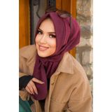 Aişe tesettür Bordo Kaşe Hazır Eşarp